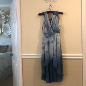 High- low dress ombré blue